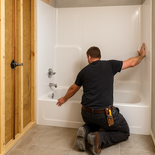 new shower/bathtub